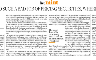 If the markets do such a bad job of pricing securities, where is your yacht?