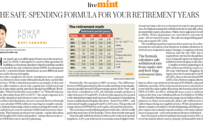 A simple formula to arrive at your retirement safe withdrawal rate